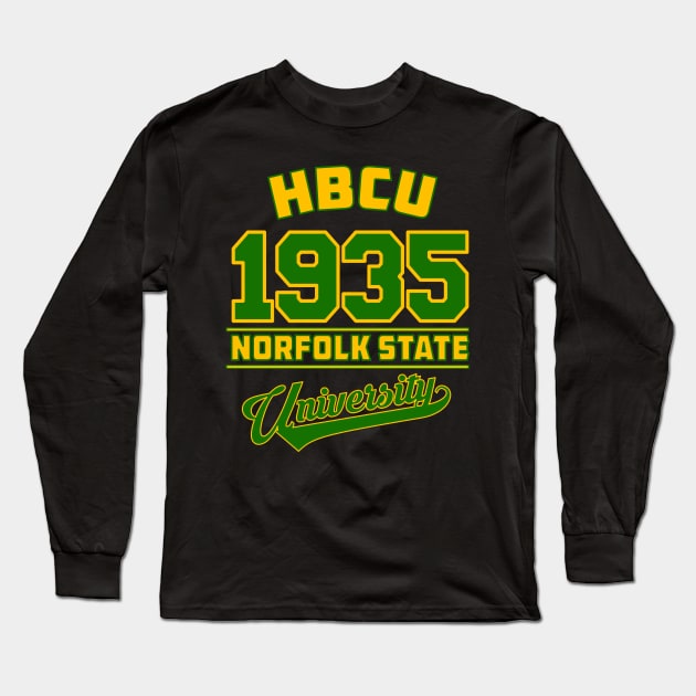 Norfolk State 1935 University Apparel Long Sleeve T-Shirt by HBCU Classic Apparel Co